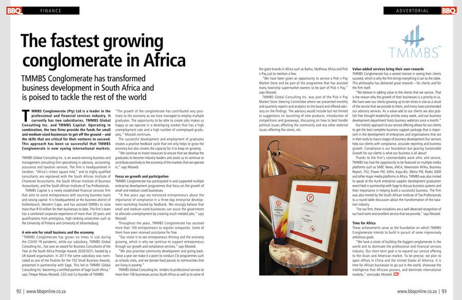 The fastest growing conglomerate in Africa 1 Black Business Quarterly - The fastest growing conglomerate in Africa